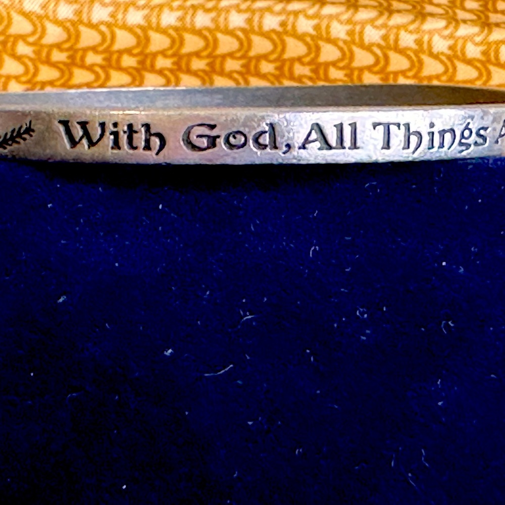 Inspirational Stamped Bangle Bracelet